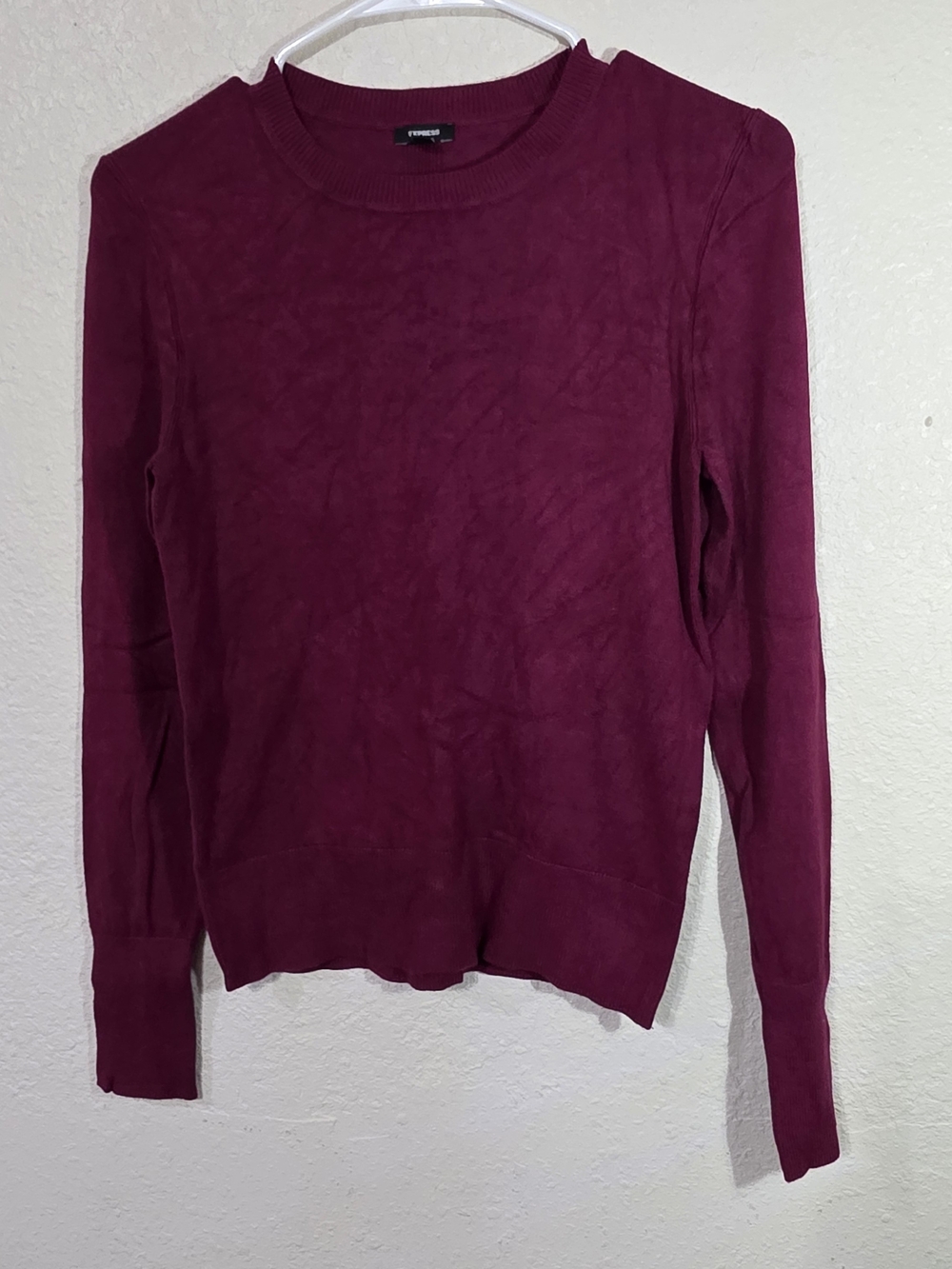 Express Women's Crewneck Sweater - Magenta